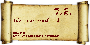Tárnok Renátó névjegykártya
