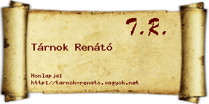 Tárnok Renátó névjegykártya