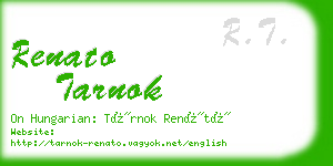 renato tarnok business card